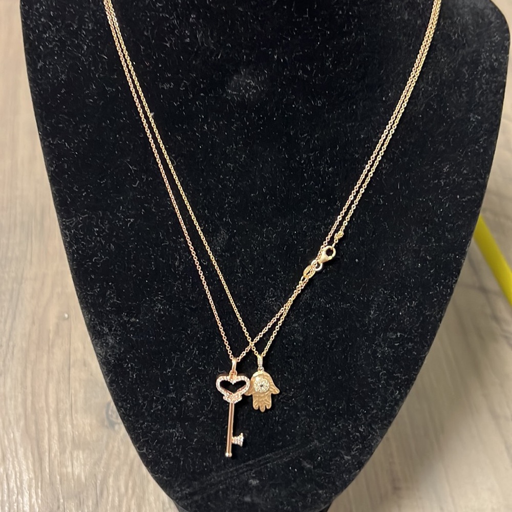 2 Effy necklace both 14k and diamond